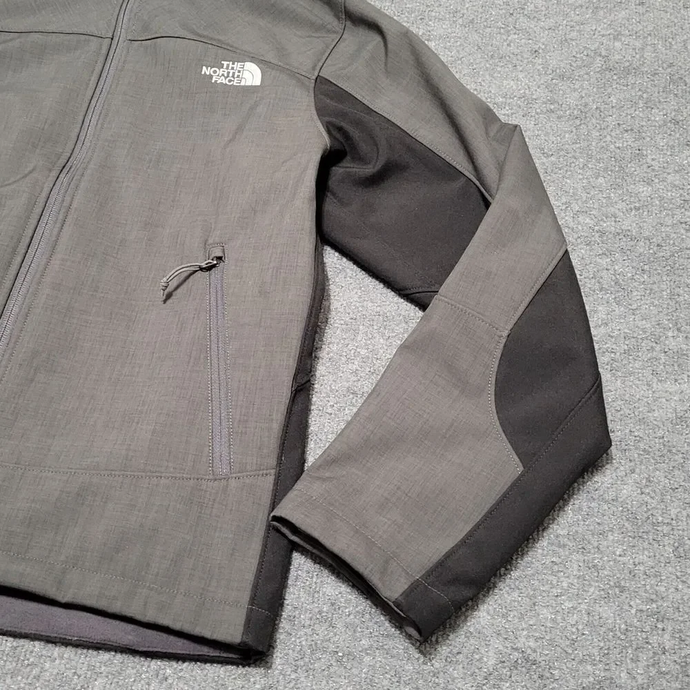 The North Face Men's Apex Jacket Mens M Softshell Faux‎ Fur Lined Gray Black